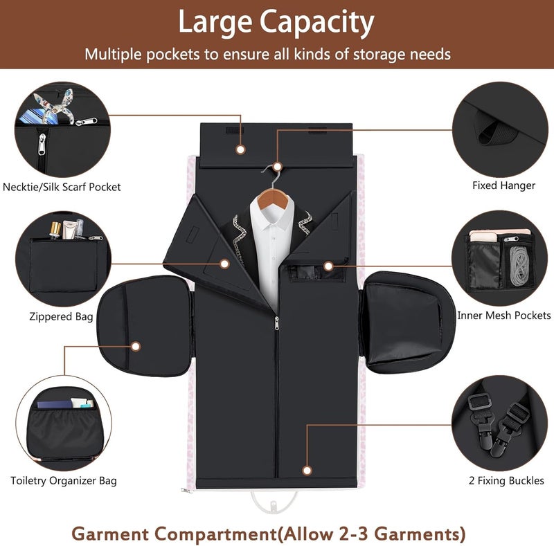 ITIEZY Garment Duffel Bag for Travel - Convertible Carry on Garment Duffel Travel Bag for Women Men Large Weekender Bag with Shoes Pouch 2 in 1 Hanging Suit Travel Duffel Bag 3pcs Set - Image 3